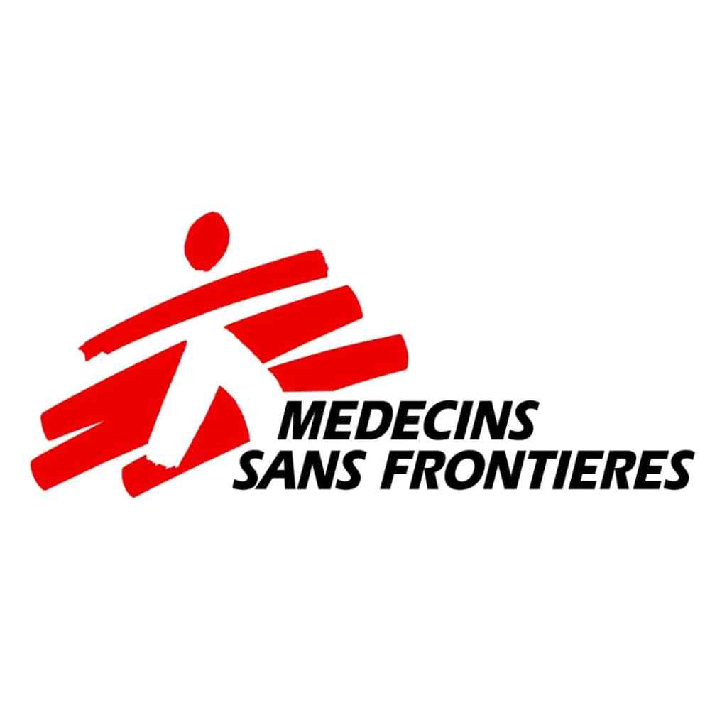 MSF logo with red and black design and text.