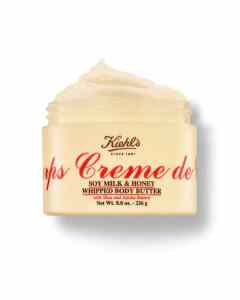 Luxurious Kiehl’s soy milk & honey whipped body butter with shea and jojoba butters for deep moisturisation.