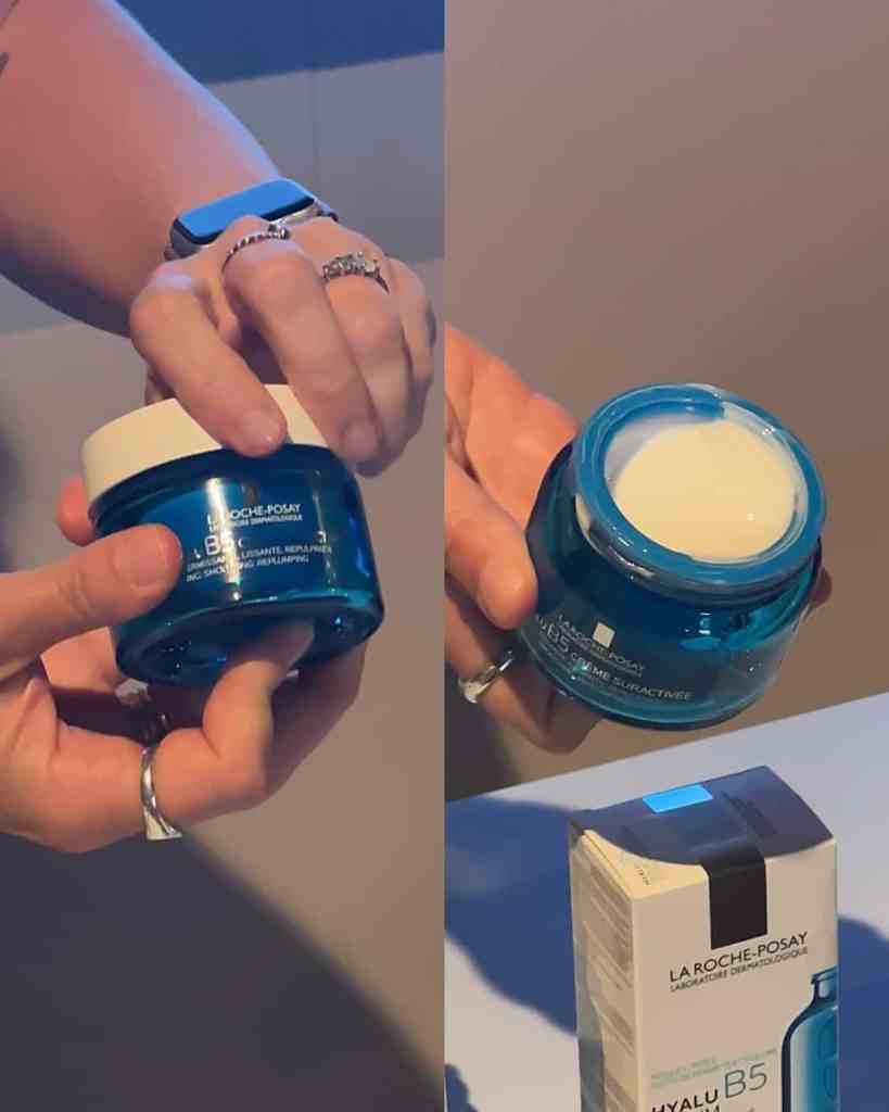 Moisturising La Roche-Posay B5 cream for skin repair, featuring soothing, hydrating ingredients, suitable for sensitive skin.
