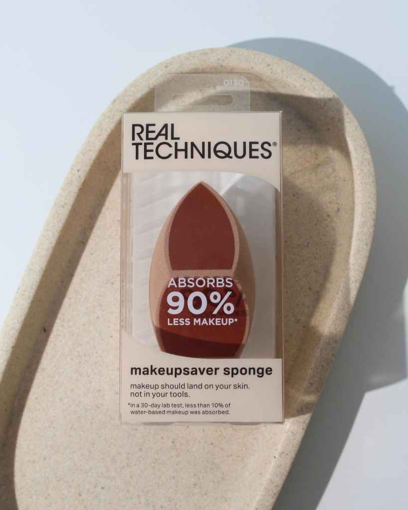 Makeup sponge absorbs 90% less makeup, perfect for flawless application.