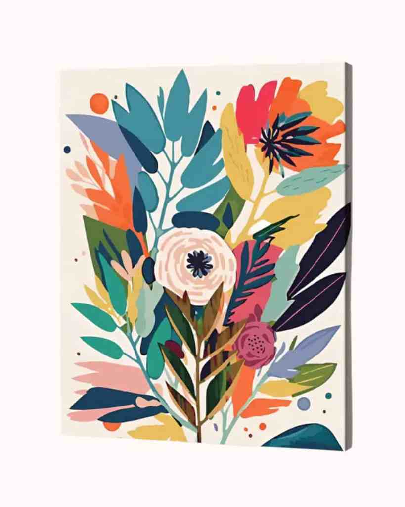 Colourful abstract floral design for White Rabbit Social branding.