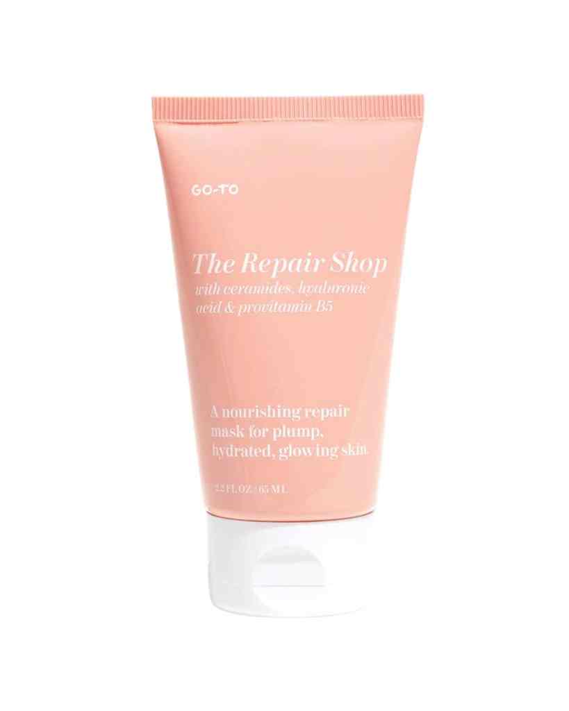 Nourishing skincare mask with ceramides, hyaluronic acid & vitamin B5 for plump, youthful skin.