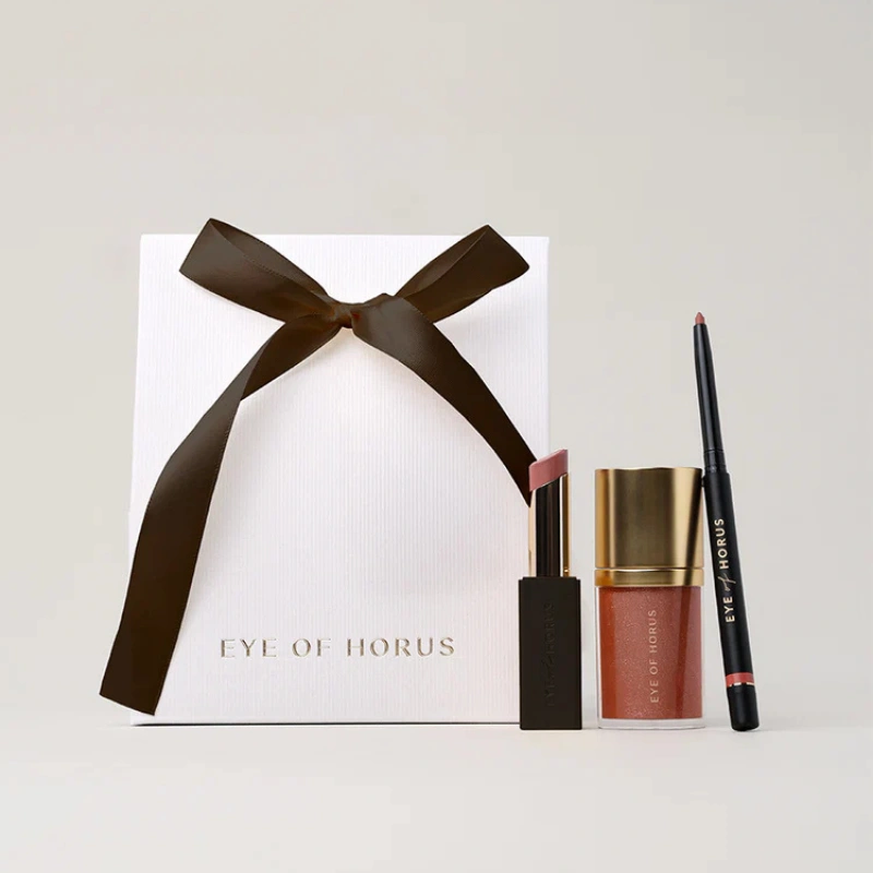 Eye of Horus Signature Lip Trio gift set with lip liner, lip gloss and lipstick.