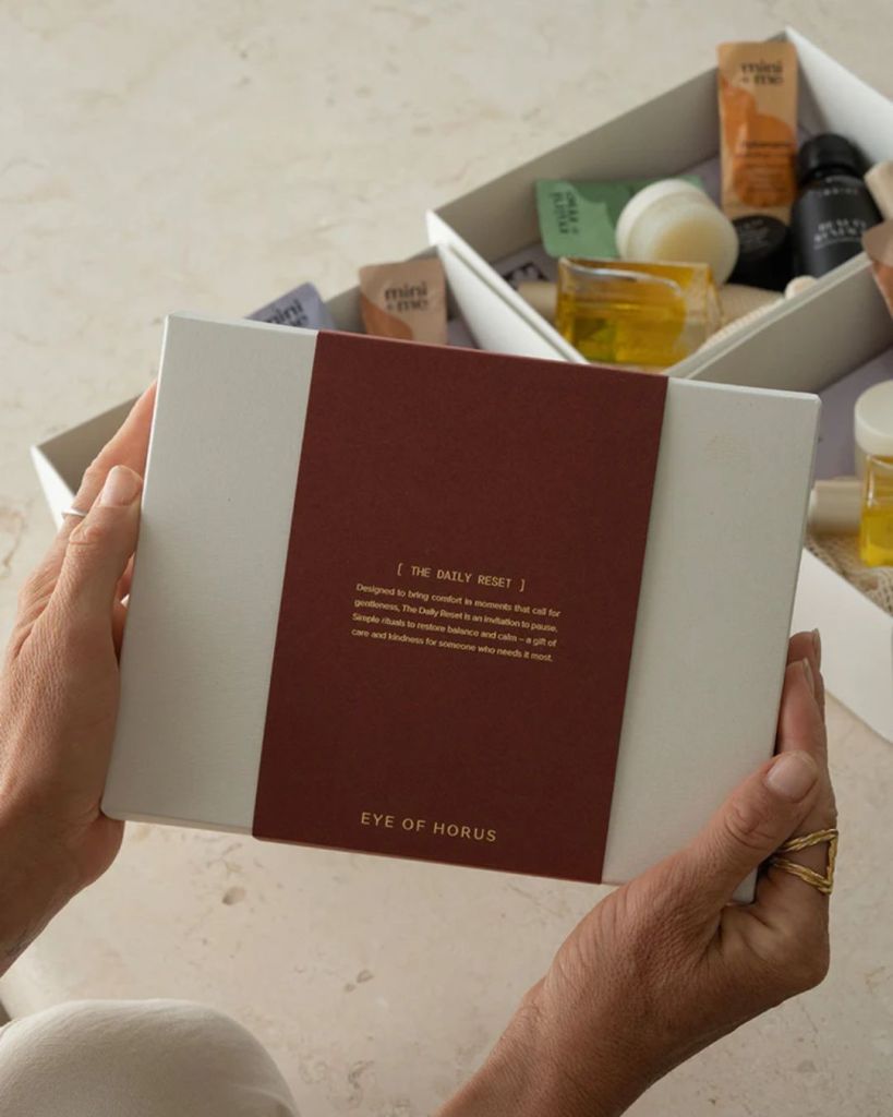 An image of Eye of Horus Daily Reset skincare gift box.