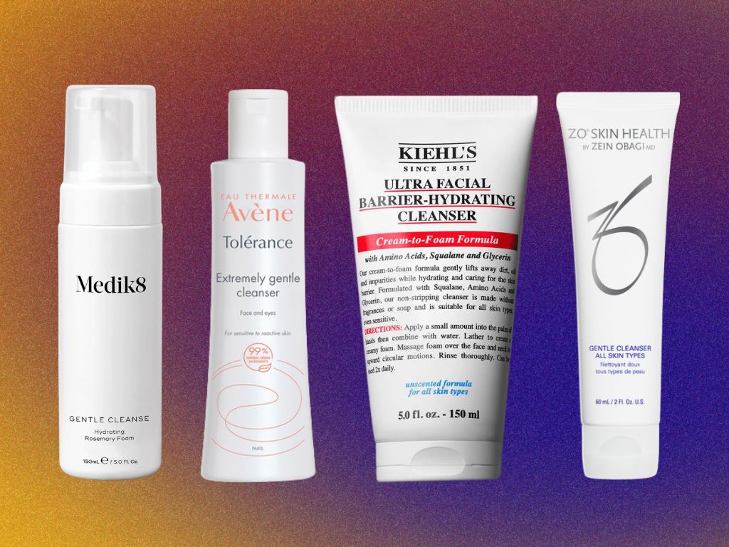 Gentle barrier-supporting cleansers lined up together