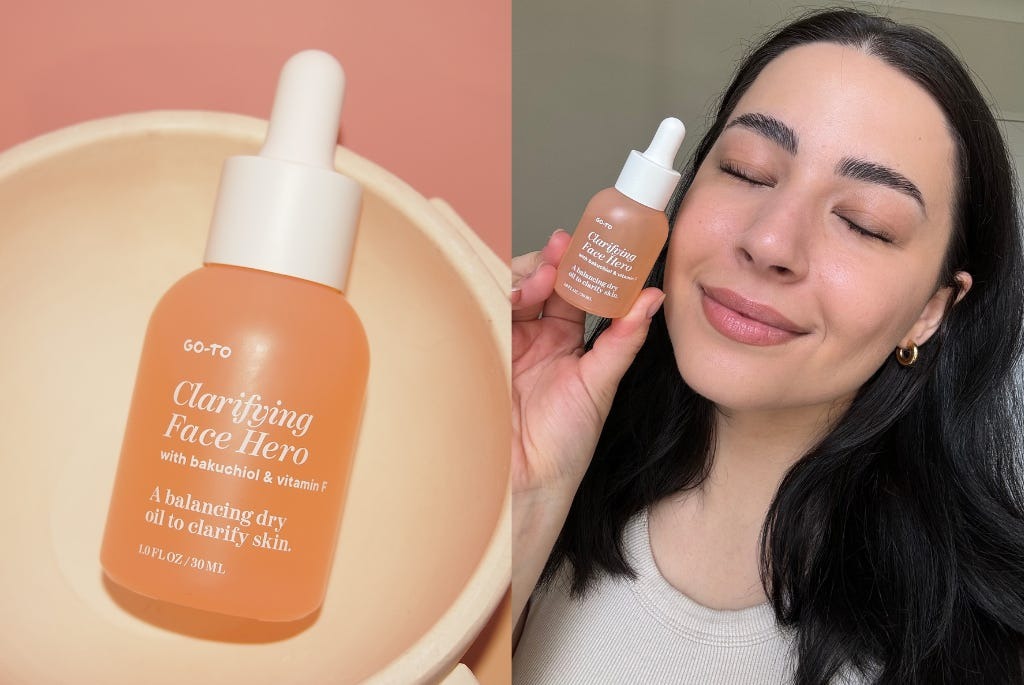 Go-To Clarifying Face Hero oil reviewed on acne-prone skin