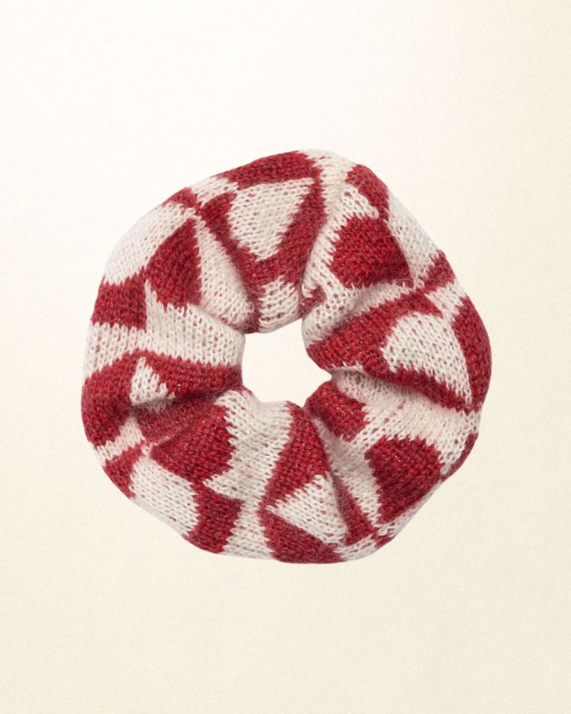 Kmellia Le Grand Chouchou Paris red silk scrunchie