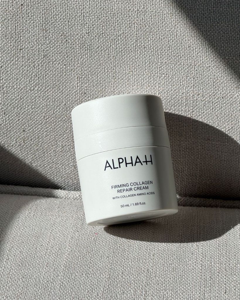 Alpha-H Firming Collagen Repair Cream jar, a luxury gel-cream moisturiser