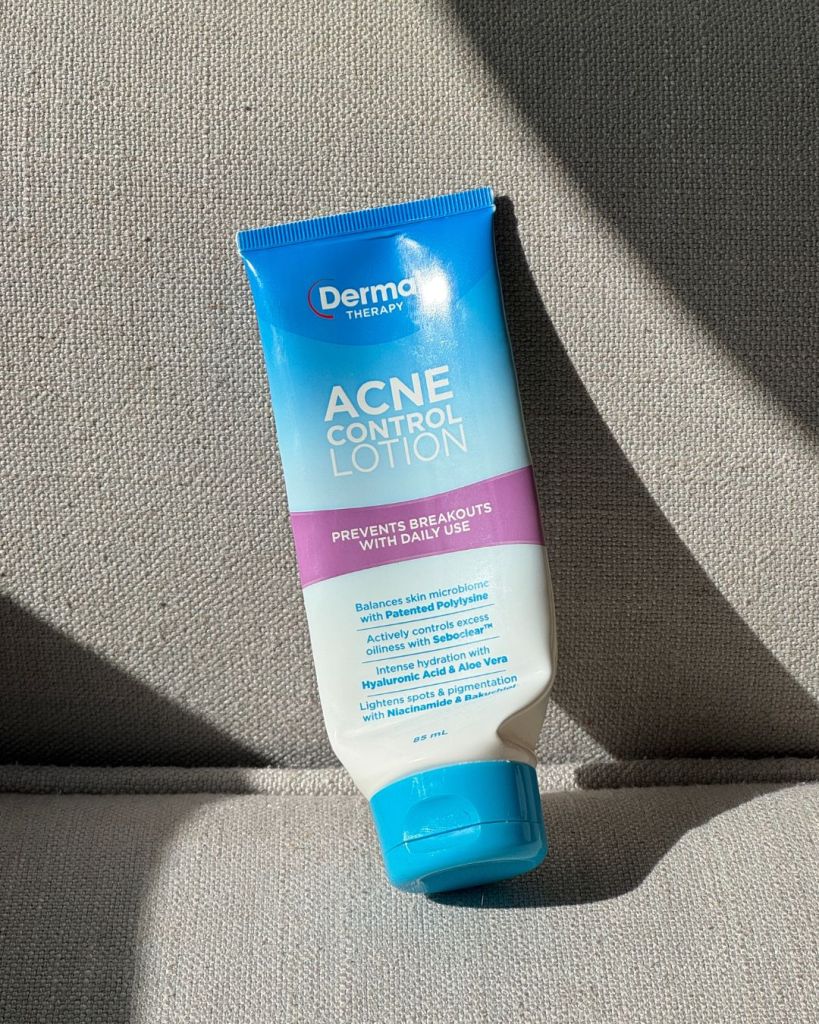 Dermal Therapy Acne Control Lotion 85ml tube, a budget moisturiser for congestion-prone skin