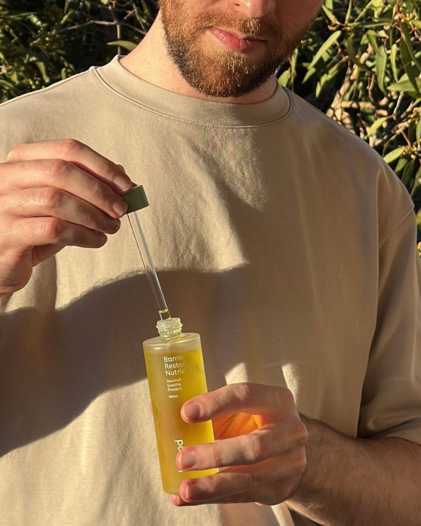 Using the dropper of the biobod Barrier Restore Nutrient Oil