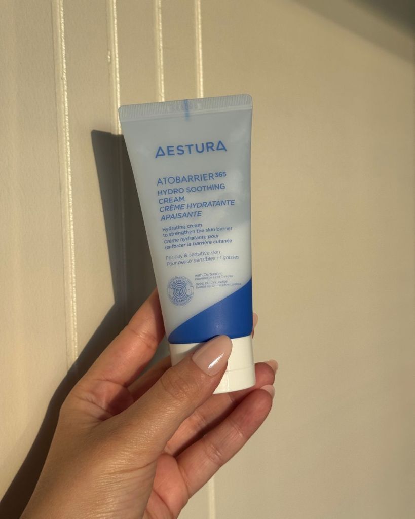 Aestura Atobarrier365 Hydro Soothing Cream tube for oily and sensitive skin